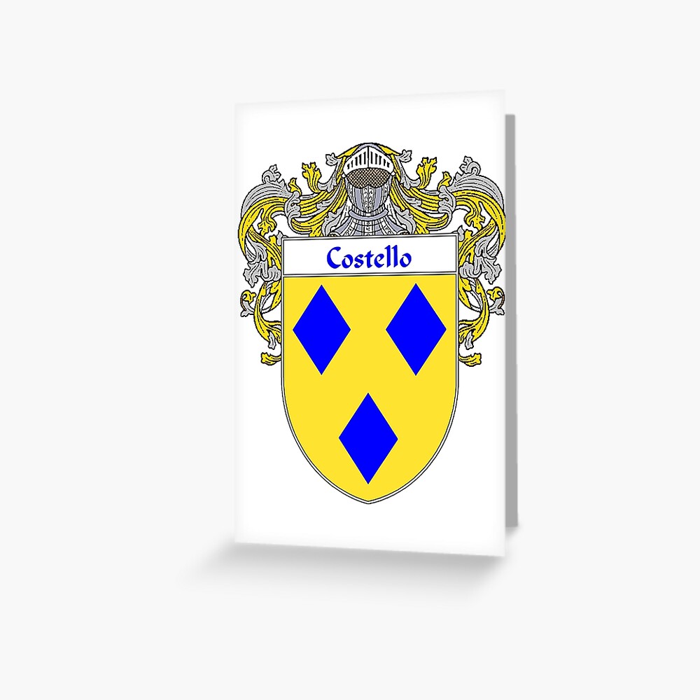 "Costello Coat of Arms/Family Crest" Greeting Card by IrishArms Redbubble