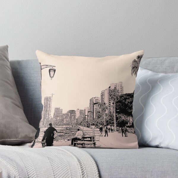 Item preview, Beirut Lebanon Colorful Minimalist Cityscape designed and sold by LikeInkDrops.