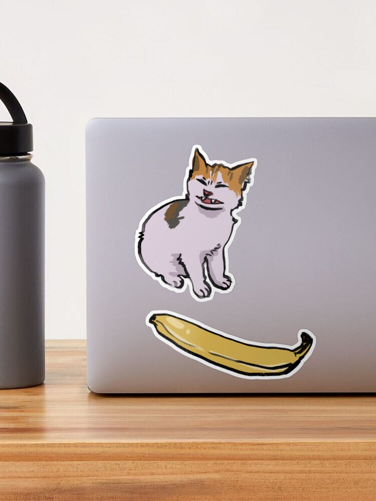 I draw the angry cat no banana meme Photographic Print for Sale