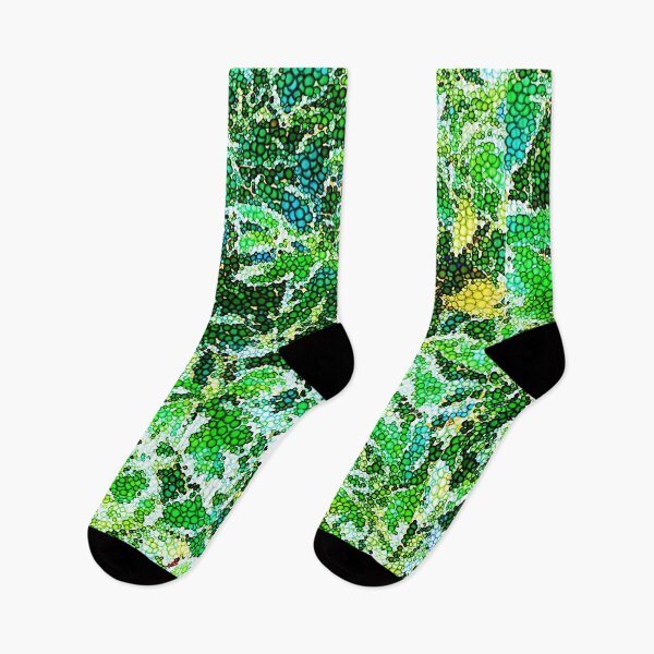 Item preview, Shades of green and yellow colored mosaic bubbles  designed and sold by Manoroma.