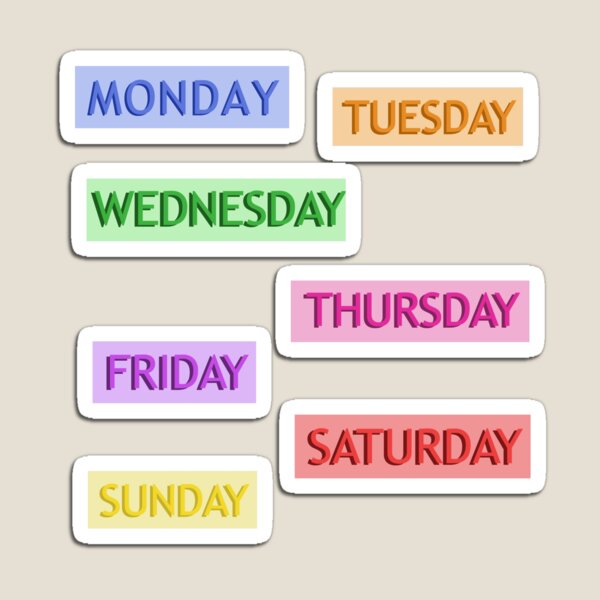 Item preview, Days of the Week || Sticker Pack || Multicolour designed and sold by Arterissun.