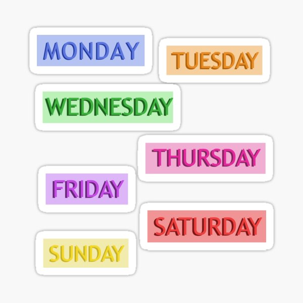 Item preview, Days of the Week || Sticker Pack || Multicolour designed and sold by Arterissun.