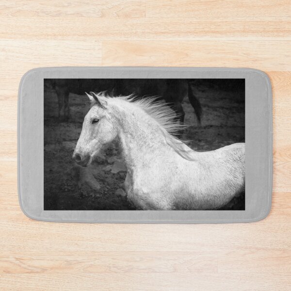 Item preview, Portrait of white horse, with mane flying in the wind. designed and sold by AylaHarbich.