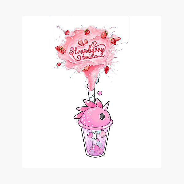 Item preview, kawaii milk with strawberry mix designed and sold by josephfanous.
