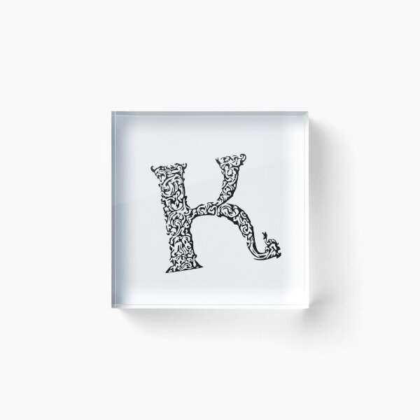 Artikelvorschau, Schwarzes Monogramm - Buchstabe "K" entworfen und verkauft von RoamingRabbit.