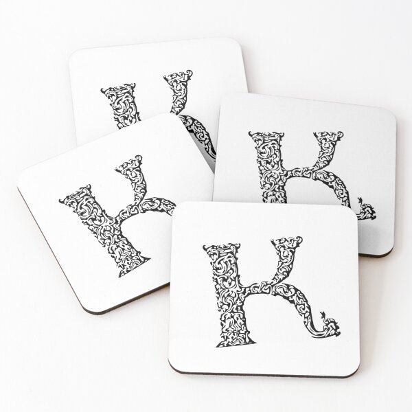 Artikelvorschau, Schwarzes Monogramm - Buchstabe "K" entworfen und verkauft von RoamingRabbit.