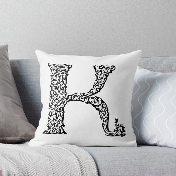 Artikelvorschau, Schwarzes Monogramm - Buchstabe "K" entworfen und verkauft von RoamingRabbit.