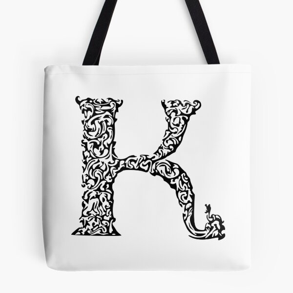 Artikelvorschau, Schwarzes Monogramm - Buchstabe "K" entworfen und verkauft von RoamingRabbit.
