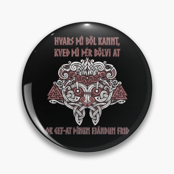 Item preview, Where You Recognise Evil, Speak Out Against It, Norse Sagas, Valknut, Odin, Elder Edda, Viking Gift designed and sold by Proverbial Wisdom Design.