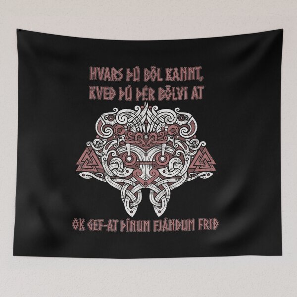 Item preview, Where You Recognise Evil, Speak Out Against It, Norse Sagas, Valknut, Odin, Elder Edda, Viking Gift designed and sold by Proverbial Wisdom Design.