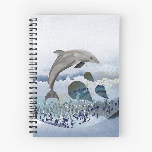 Item preview, Calming bottlenose dolphin seascape watercolor illustration  - Caroline Laursen Original designed and sold by Caroline Laursen.