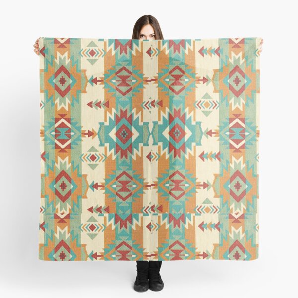 Tribal, Native American, Ethnic Icons and Symbols Scarf