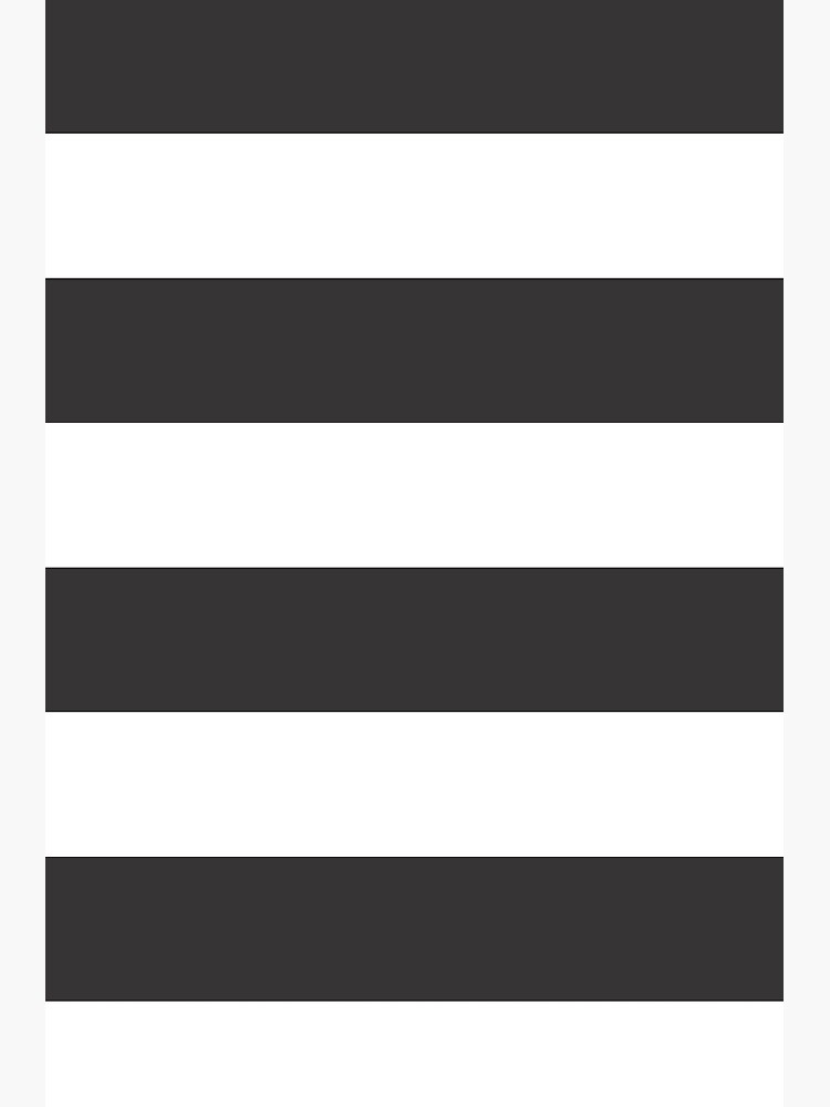 "Large Black Grey and White Stripes Horizontal Large Stripes" Poster