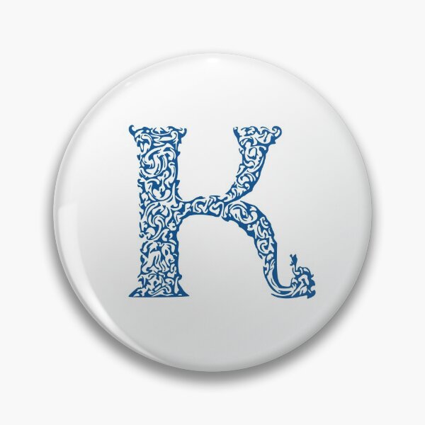 Item preview, Blue Monogram - Letter "K" designed and sold by RoamingRabbit.