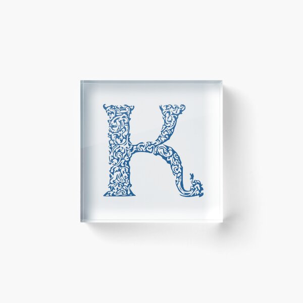 Item preview, Blue Monogram - Letter "K" designed and sold by RoamingRabbit.
