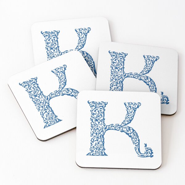 Item preview, Blue Monogram - Letter "K" designed and sold by RoamingRabbit.
