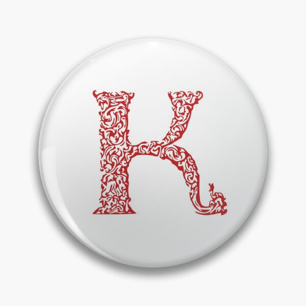 Item preview, Red Monogram - Letter "K" designed and sold by RoamingRabbit.