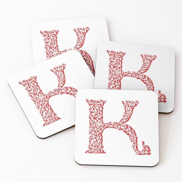 Item preview, Red Monogram - Letter "K" designed and sold by RoamingRabbit.
