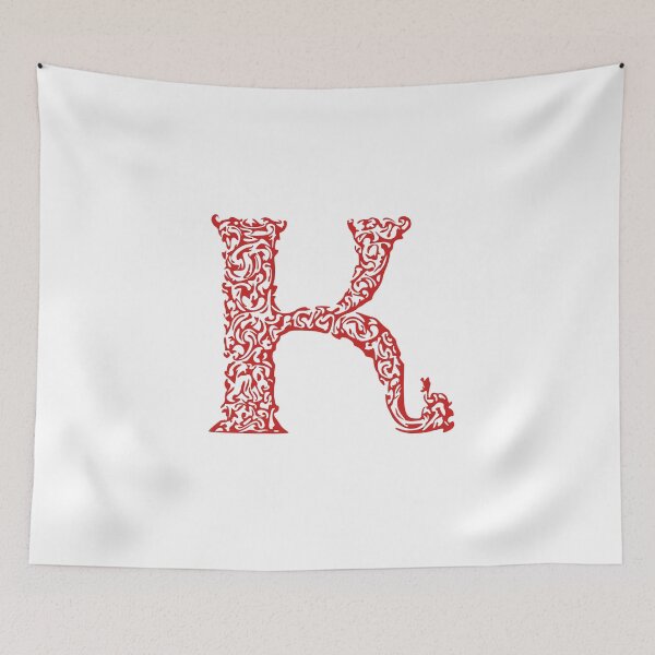 Item preview, Red Monogram - Letter "K" designed and sold by RoamingRabbit.