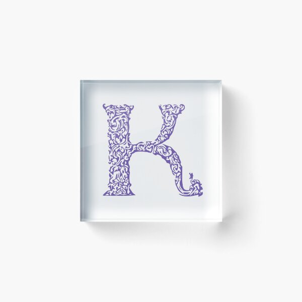 Item preview, Purple Monogram - Letter "K" designed and sold by RoamingRabbit.