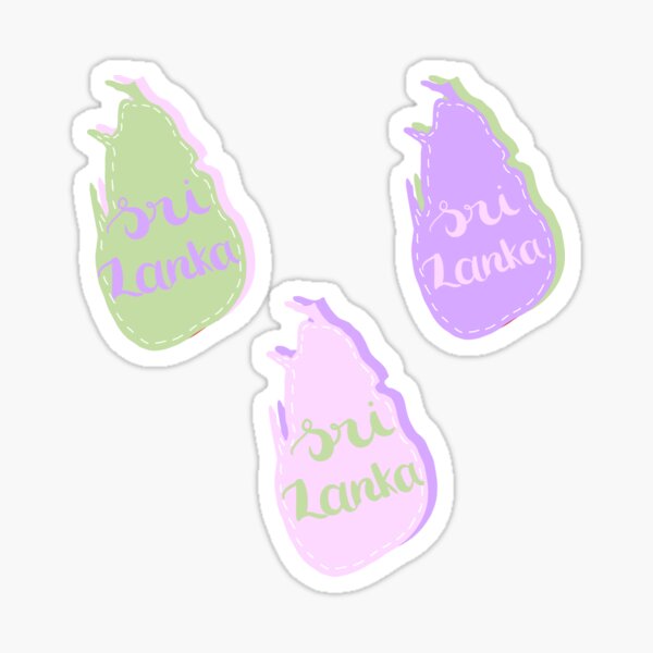Item preview, Pastel Sri Lanka Map Silhouette designed and sold by floweryhaven.