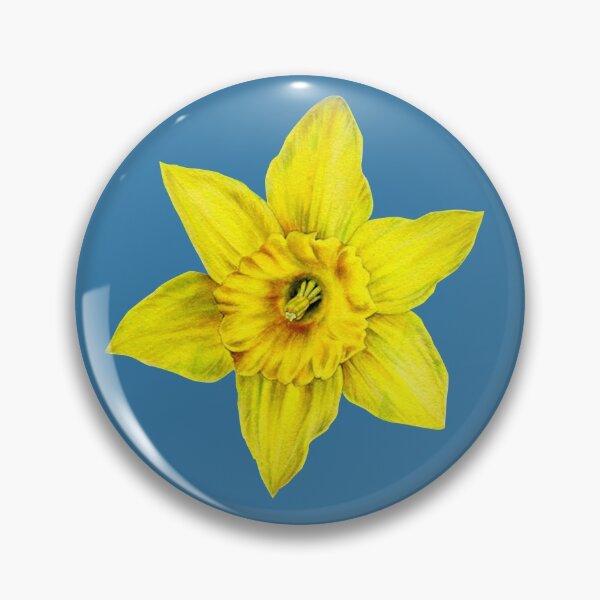 Item preview, Spring daffodil single flowerhead watercolor art designed and sold by Sarah Trett.