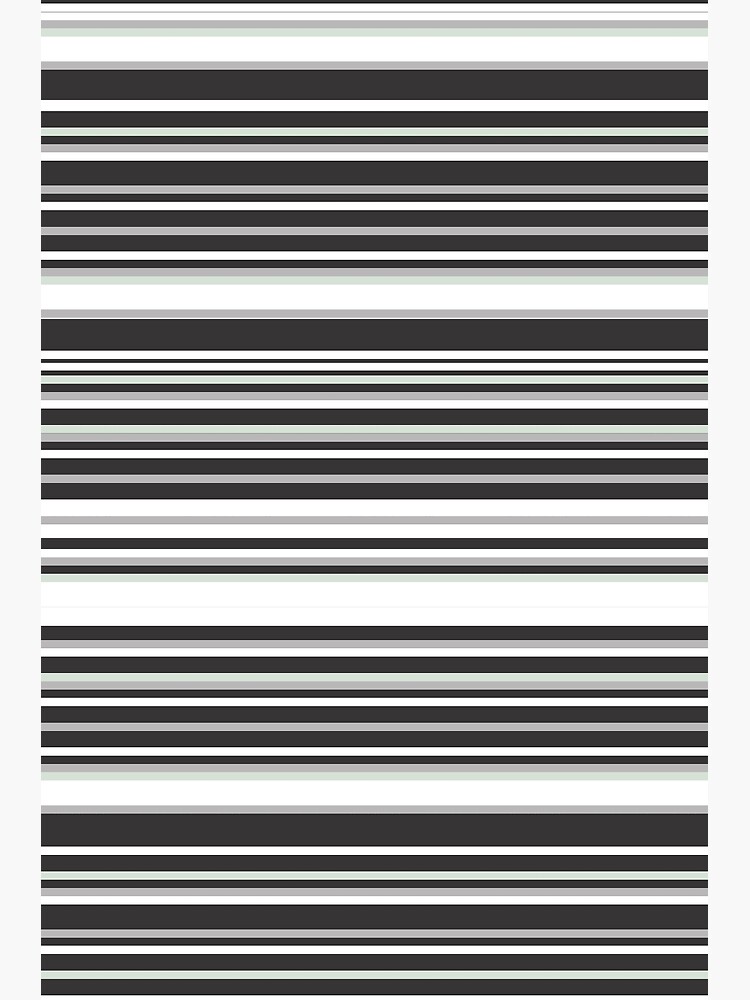 "Monochrome Black Grey and White Horizontal Barcode Stripes " Poster