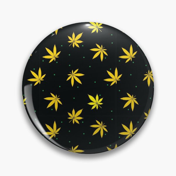 Item preview, Black and Yellow Leaf Cannabis Marijuana Weed Pattern designed and sold by RastaMerch.