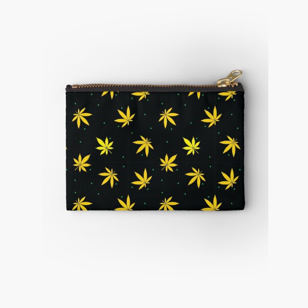 Item preview, Black and Yellow Leaf Cannabis Marijuana Weed Pattern designed and sold by RastaMerch.