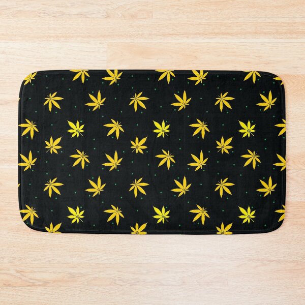 Item preview, Black and Yellow Leaf Cannabis Marijuana Weed Pattern designed and sold by RastaMerch.