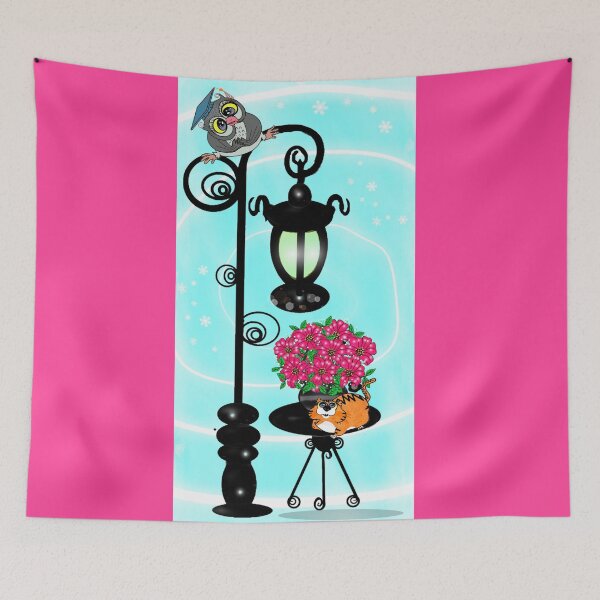 Item preview, leisure time - Owl and cat  designed and sold by Shirley cute art .