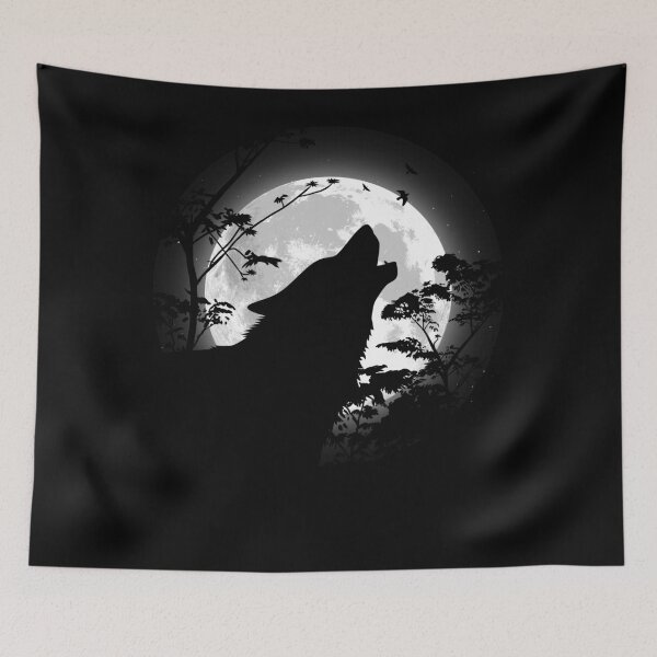 Item preview, Wolf howling under the moon designed and sold by albertocubatas.