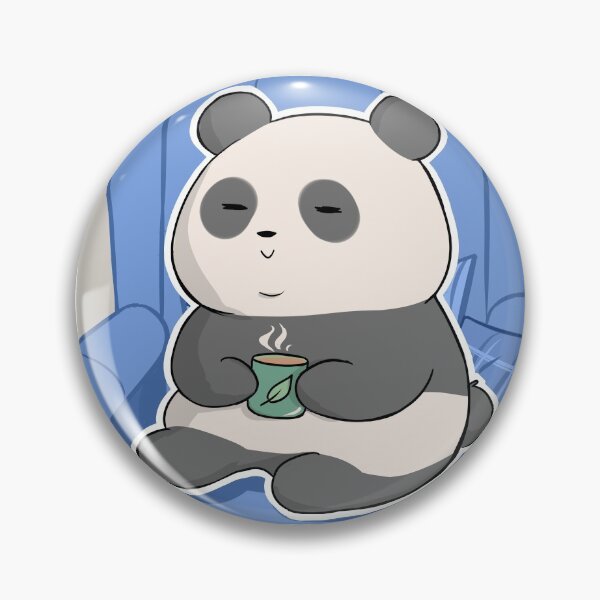 Item preview, Relaxed Panda with tea - Ponpon the Panda designed and sold by Hito-desu.