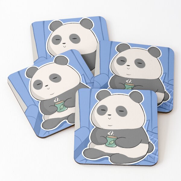 Item preview, Relaxed Panda with tea - Ponpon the Panda designed and sold by Hito-desu.