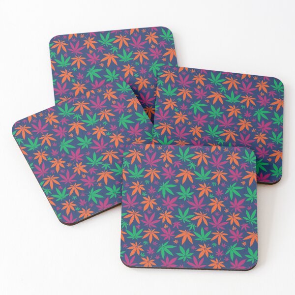 Item preview, Green Orange and Burgundy Leaf Cannabis Marijuana Weed Pattern designed and sold by RastaMerch.