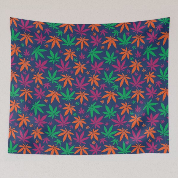 Item preview, Green Orange and Burgundy Leaf Cannabis Marijuana Weed Pattern designed and sold by RastaMerch.