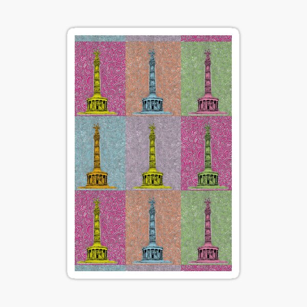 Siegessäule Drawing Meditation - Rainbow Sticker