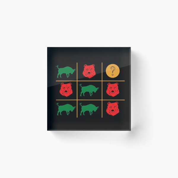 Item preview, PLAYING TIC TAC TOE TRADING GAME WITH BULL AND BEAR TRADER designed and sold by Awesome &  Affordable.