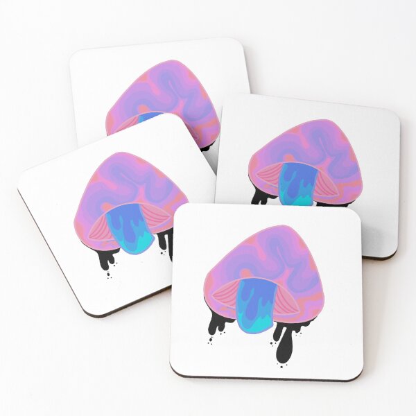Item preview, Pink and Blue Drippy Mushroom designed and sold by giannadiane.
