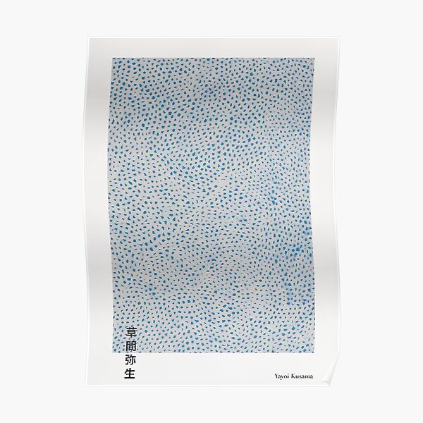 Yayoi Kusama - Dots Blue Aesthetic Poster