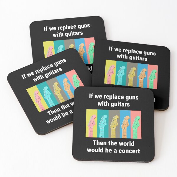 Item preview, Guitar quote. If we replace guns with guitars, then the world would be a concert.  designed and sold by efenem.