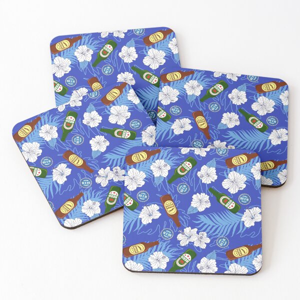 Item preview, Beer Bottles Blue Hawaiian Shirt Pattern designed and sold by HotHibiscus.