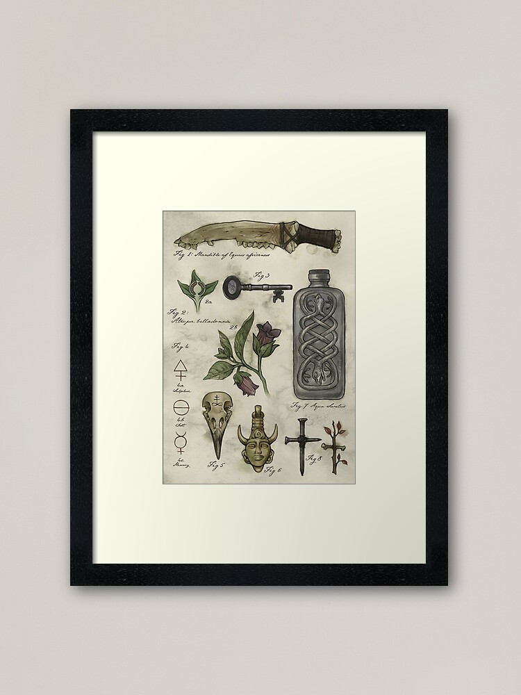 Alternate view of (Super)natural History - Hunter's artefacts Framed Art Print