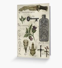 (Super)natural History - Hunter's artefacts Greeting Card