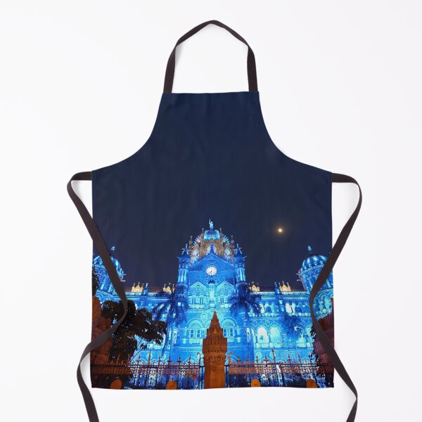 Item preview, Victoria Terminus illuminated in Blue light, now CSMT station image, modern art, wall art, print, personalised gifts, custom printed gifts. designed and sold by CameraDesign.