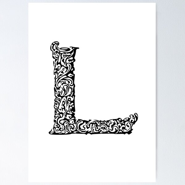 Item preview, Black Monogram - Letter "L" designed and sold by RoamingRabbit.