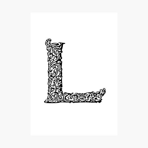 Item preview, Black Monogram - Letter "L" designed and sold by RoamingRabbit.