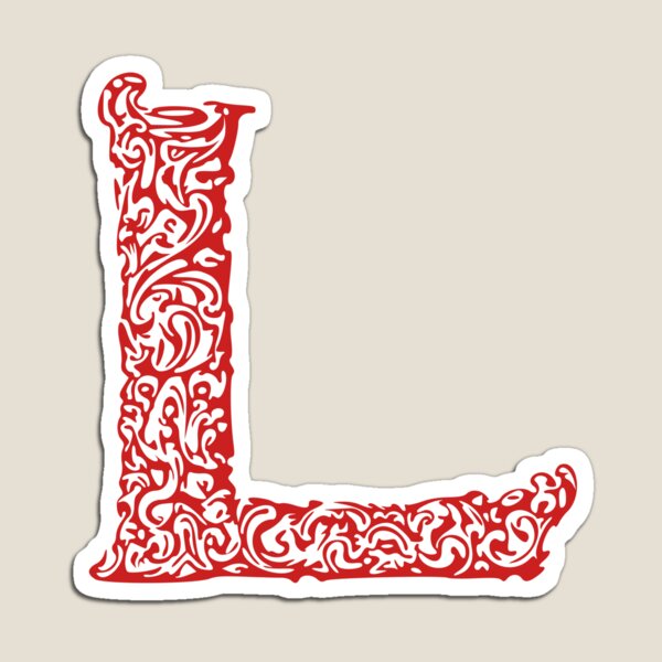 Item preview, Red Monogram - Letter "L" designed and sold by RoamingRabbit.