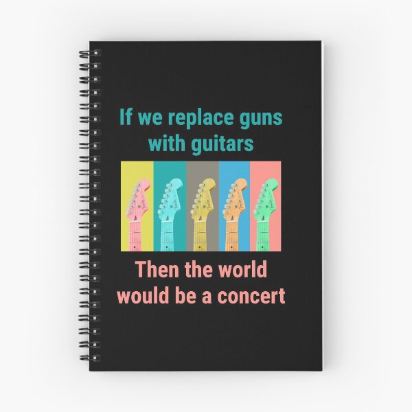 Item preview, Cute colorful Guitar quote. If we replace guns with guitars, then the world would be a concert.  designed and sold by efenem.
