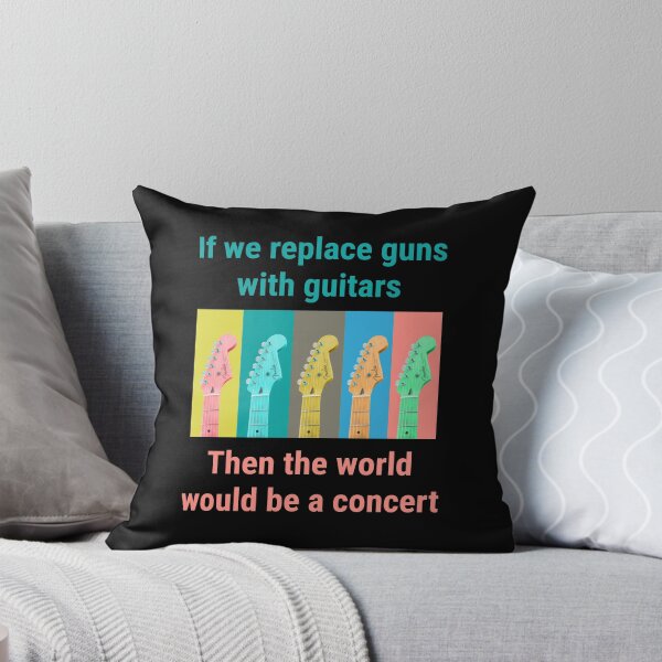Item preview, Cute colorful Guitar quote. If we replace guns with guitars, then the world would be a concert.  designed and sold by efenem.